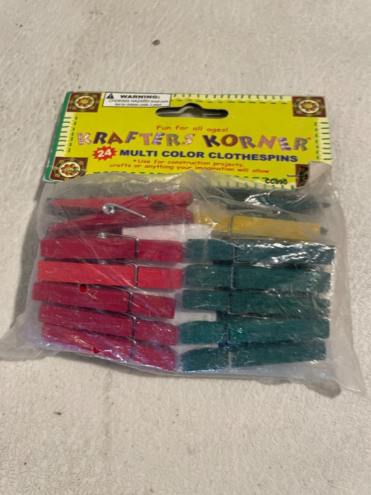 Mini Colored Clothespins (24 pieces per package)