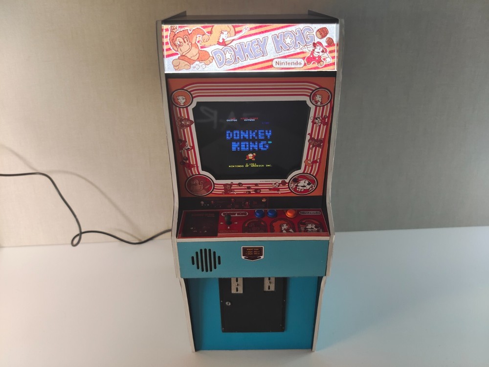 Donkey Kong trilogy 1/6 scale mini working arcade cabinet.