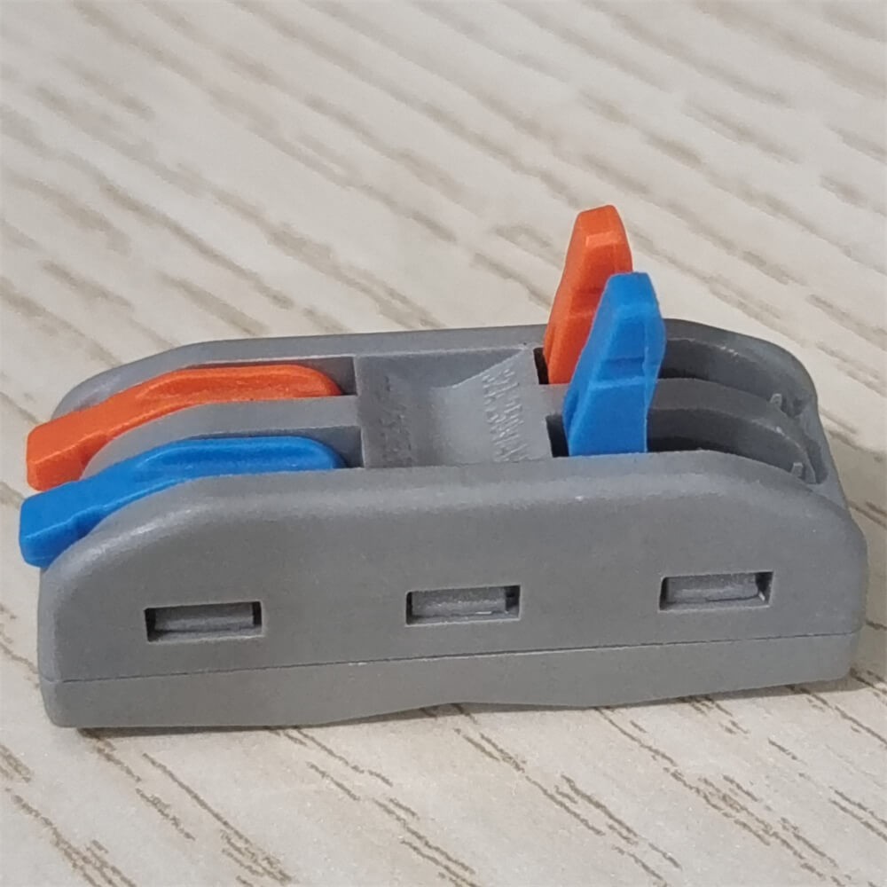 10pcs Reusable Electrical Cable Wire Connector 2 Way Spring Lever Terminal Block