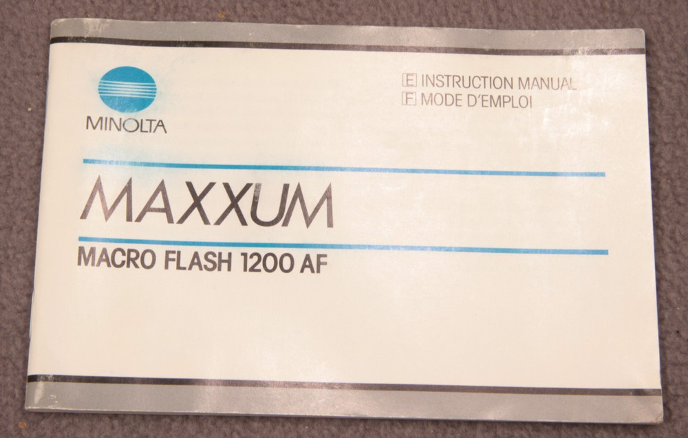 MINOLTA Maxxum Macro Flash 1200AF TESTED with instructions