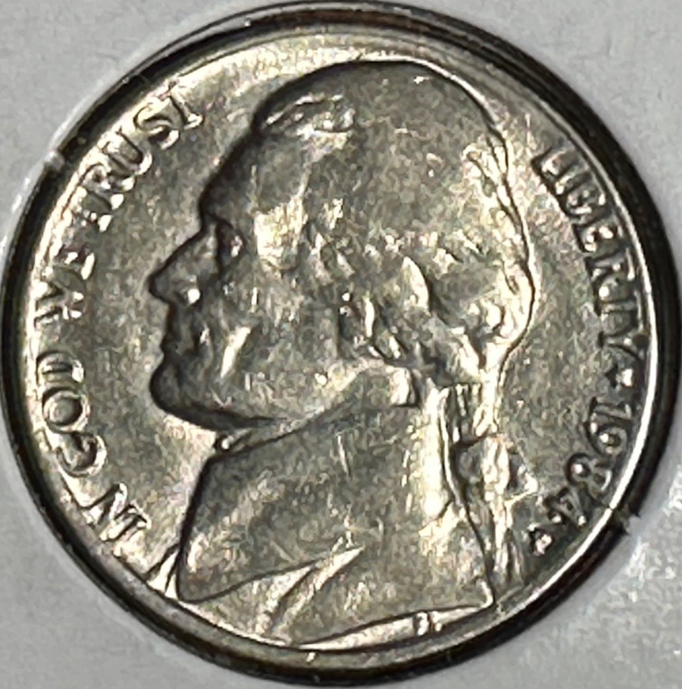 1984 P Jefferson Nickel