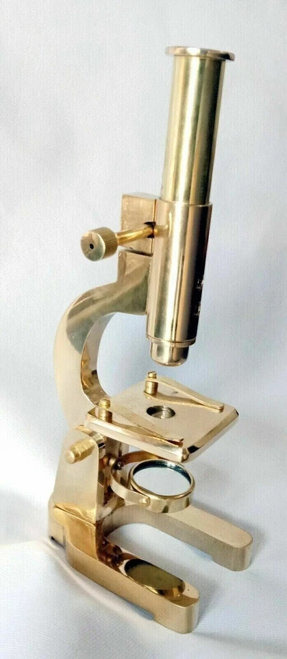 Antique Vintage Solid Brass Microscope Student Microscope 7 Inch