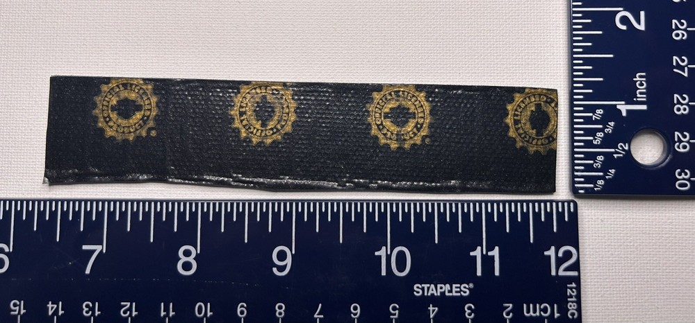 Authentic Vintage Harley-Davidson Black Back White Letter Emblem Patch Medium