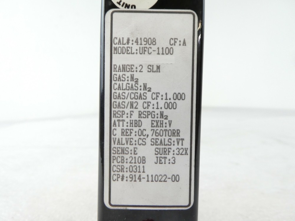 UNIT Instruments UFC-1100 Mass Flow Controller MFC 2 SLM N2 AMAT Working Surplus