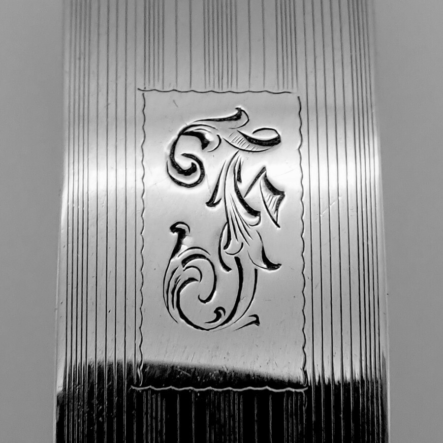 Napkin Ring SSMC Sterling Silver 1920 Mono F
