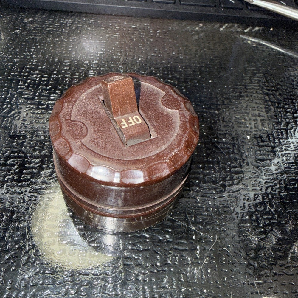 Vintage Round Surface mount Toggle Light Switch Bakelite early 1900s