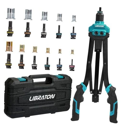 Rivet Nut Tool, 16" Rivnut Tool Kit, Hand Rivet Nut Tool kit with 11PCS