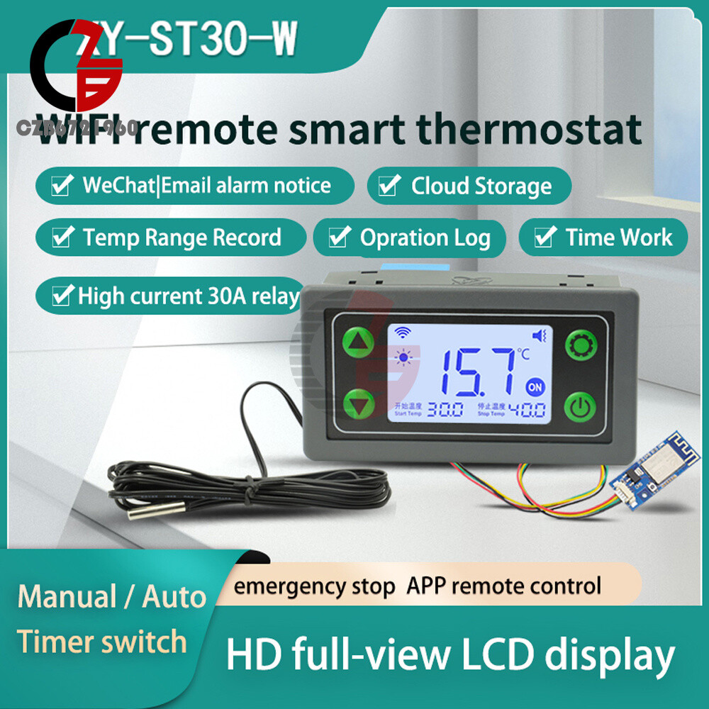 WIFI Remote Thermostat Digital Smart Automatic Temperature Controller with Probe