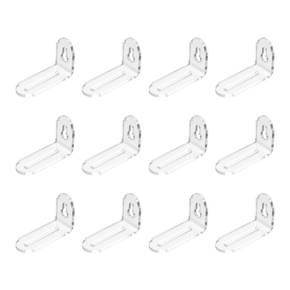 12Pcs Acrylic Corner Bracket, DIY L Angle Connector