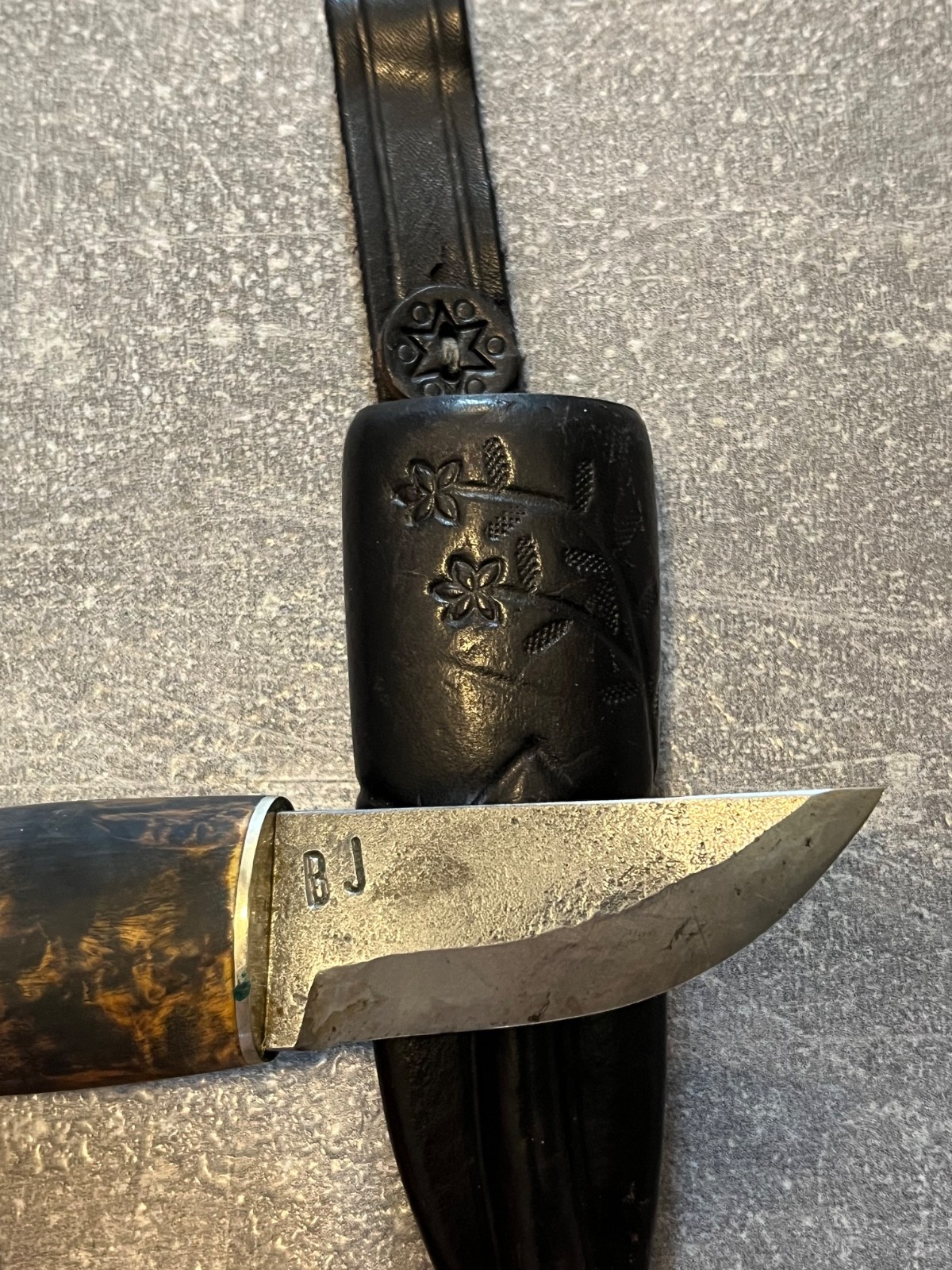 vintage swedish handmade knife puukko by BJ hunting fishing camping