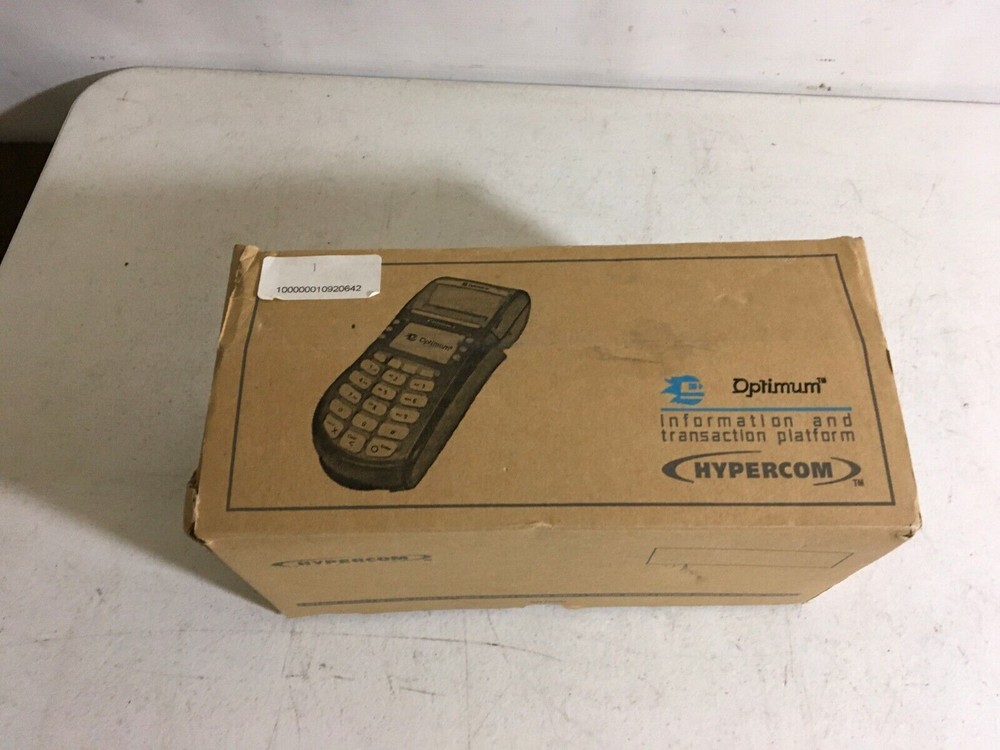 Hypercom T4220 CREDIT / DEBIT CARD READER PRINTER T4220 ORIGINAL BOX POWER CORD