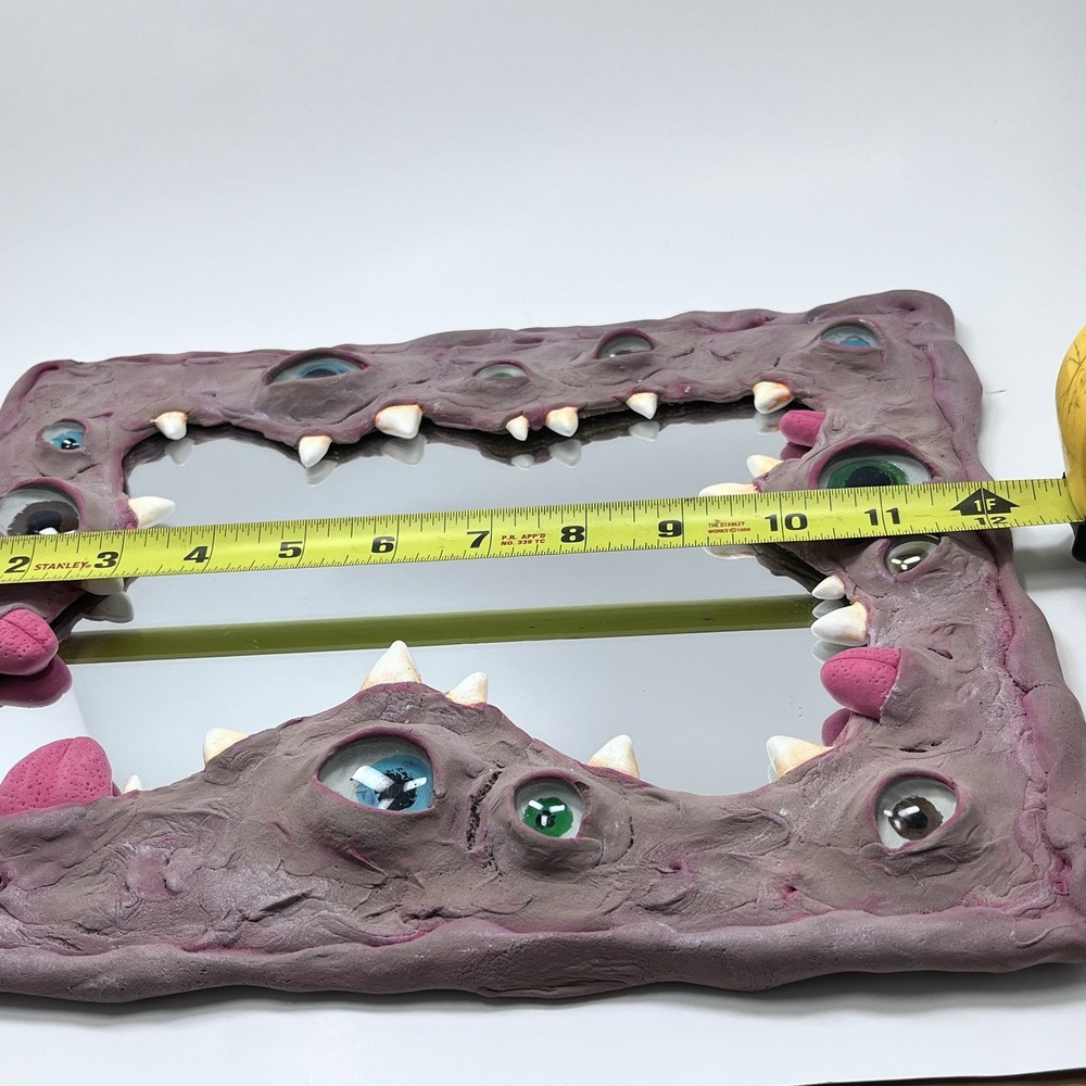 Weird Monster Eyes And Teeth Mirror