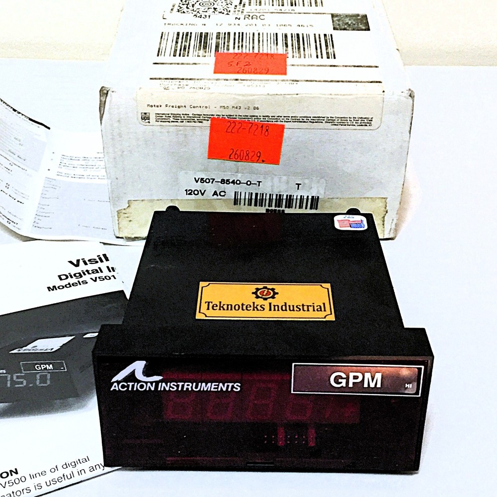 ACTION INSTRUMENTS V507-8540 DIGITAL PANEL GPM METER
