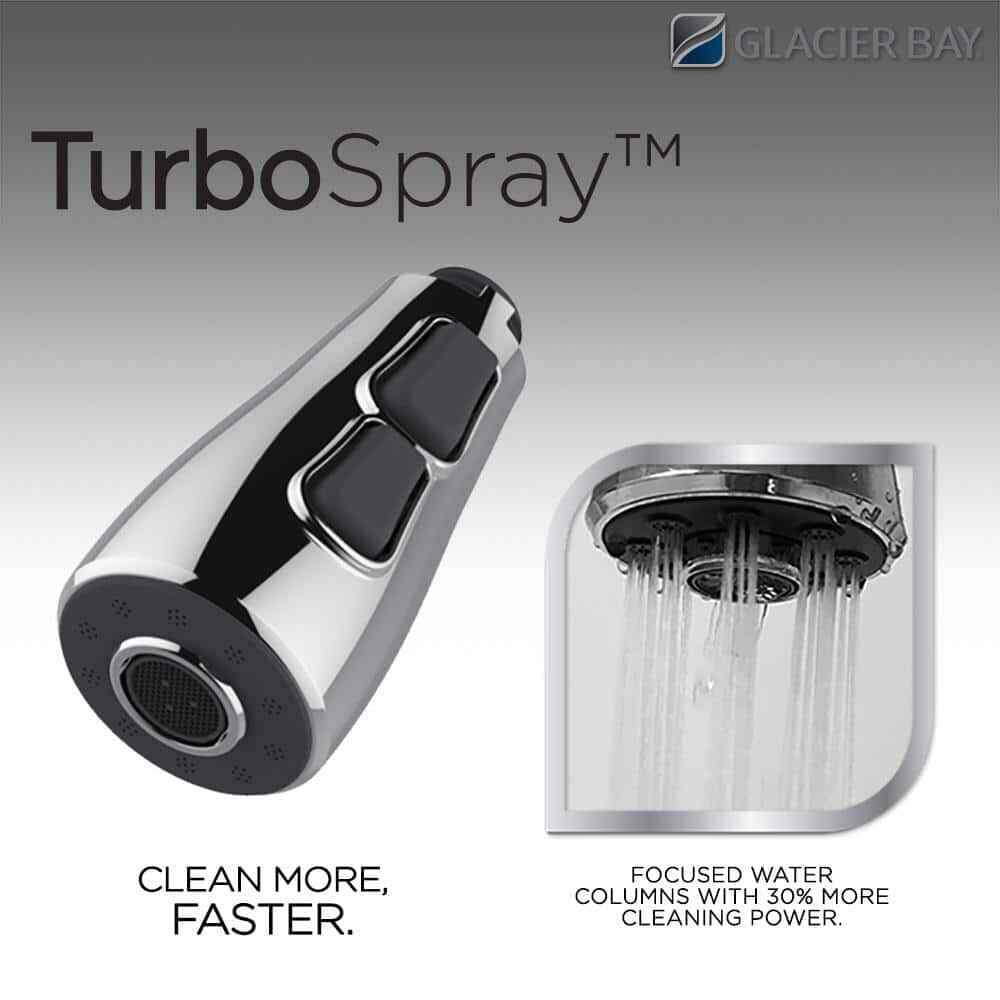 Glacier Bay Paulina Single-Handle Pull-Down Sprayer Kitchen Faucet in Chrome