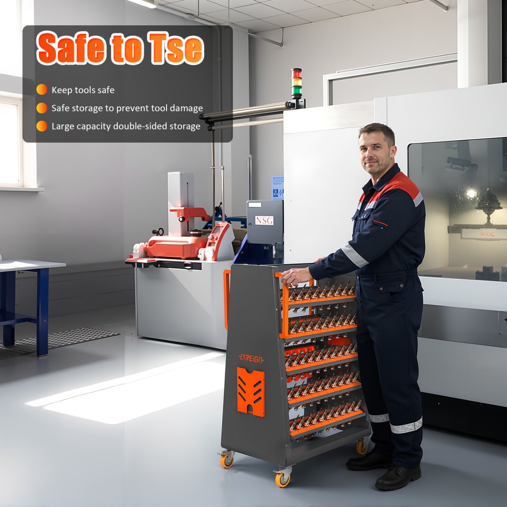 CNC Tool Storage Racks Movable can be Install CAT40-100CAP strong load-bearing