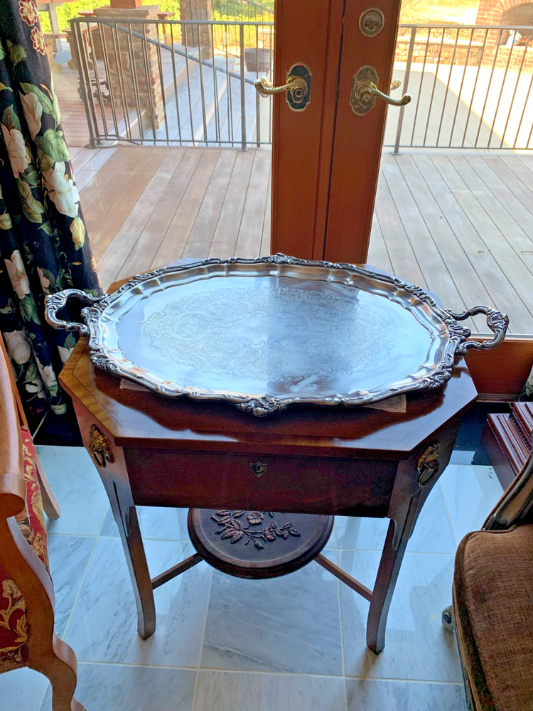 Gorham LARGE 26" Silver Plate Tray Model 1607 Rosewood Pattern
