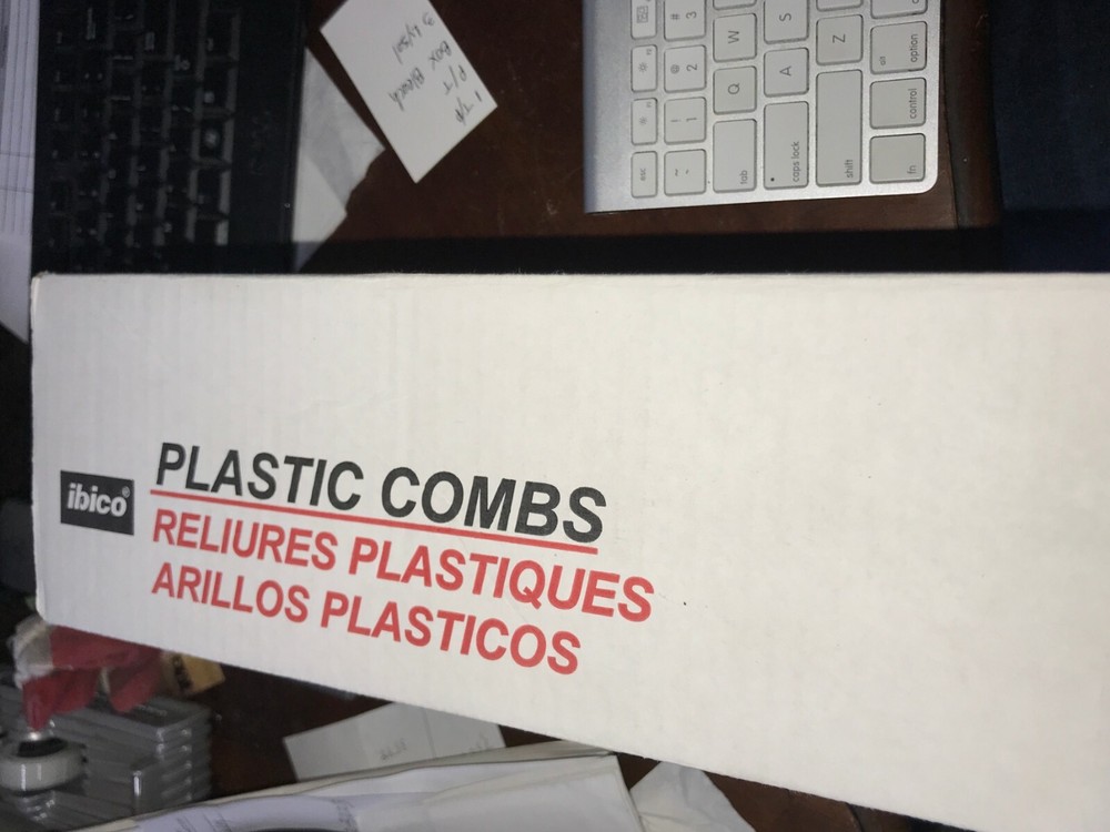 IBICO PLASTIC BINDING COMBS, 5/16", 3/18", 1/2" 100 COUNT 40 SHEET CAPACITY