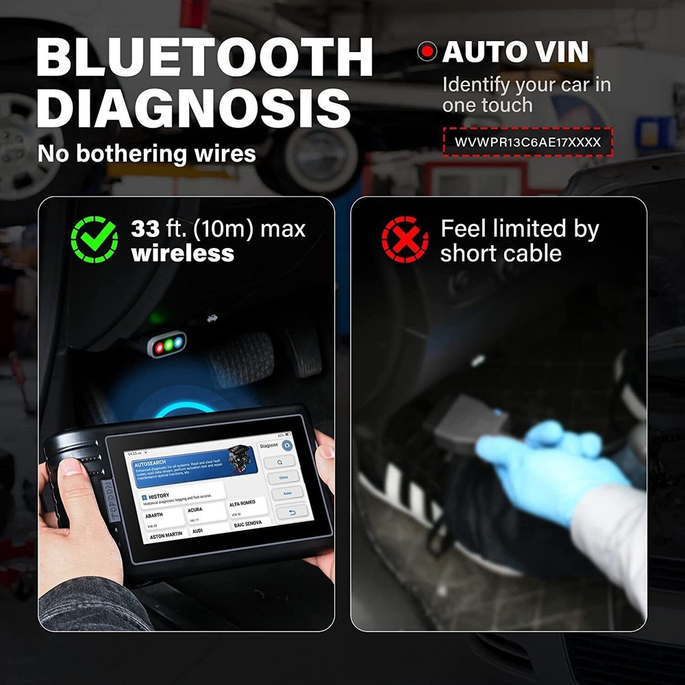 🔥TOPDON AD800BT Wireless Car OBD2 Scanner Full Systems Diagnostic Scan Tool