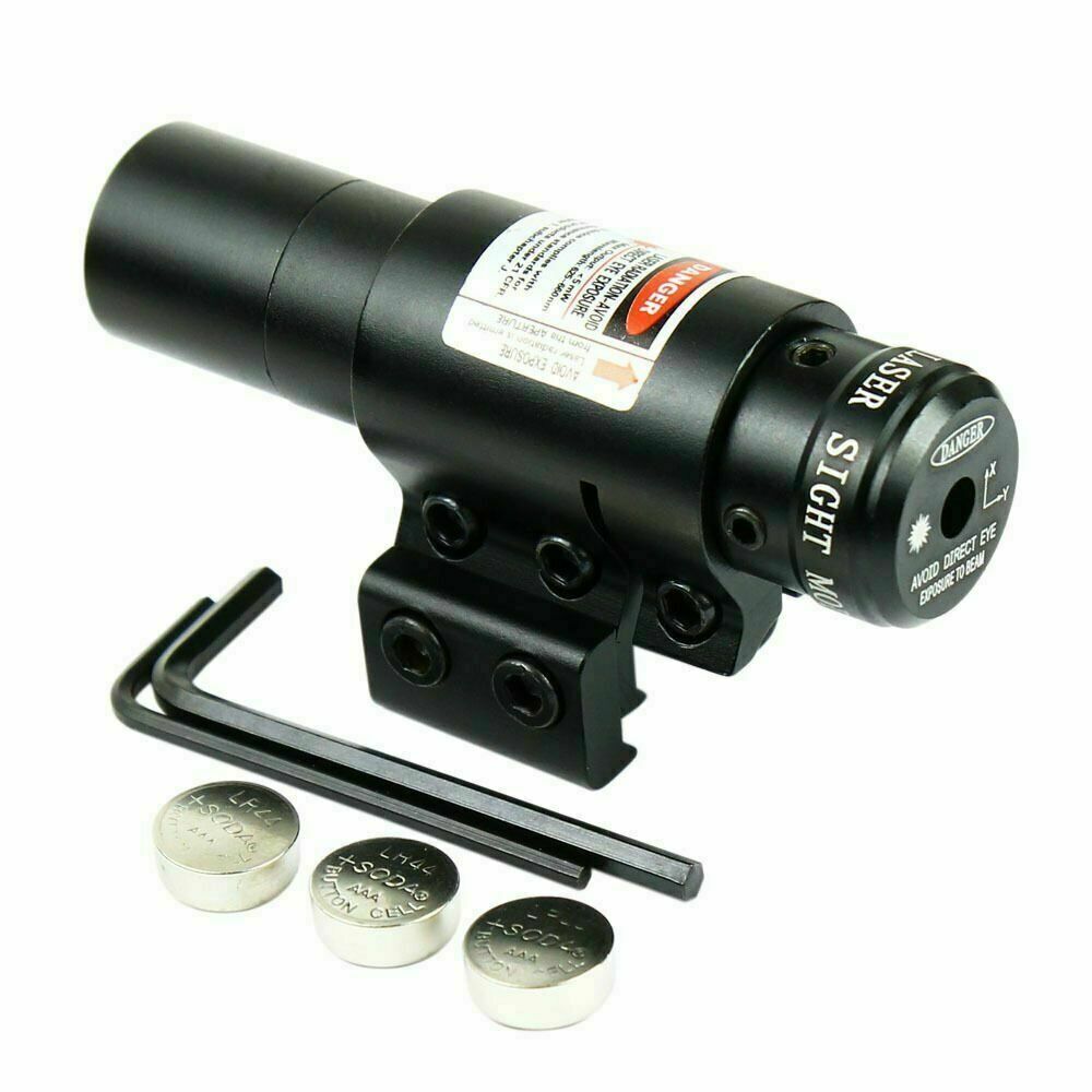 3-9X40 illuminated Rifle Scope + Red Laser Sight + Dot Sight with Rail Riser
