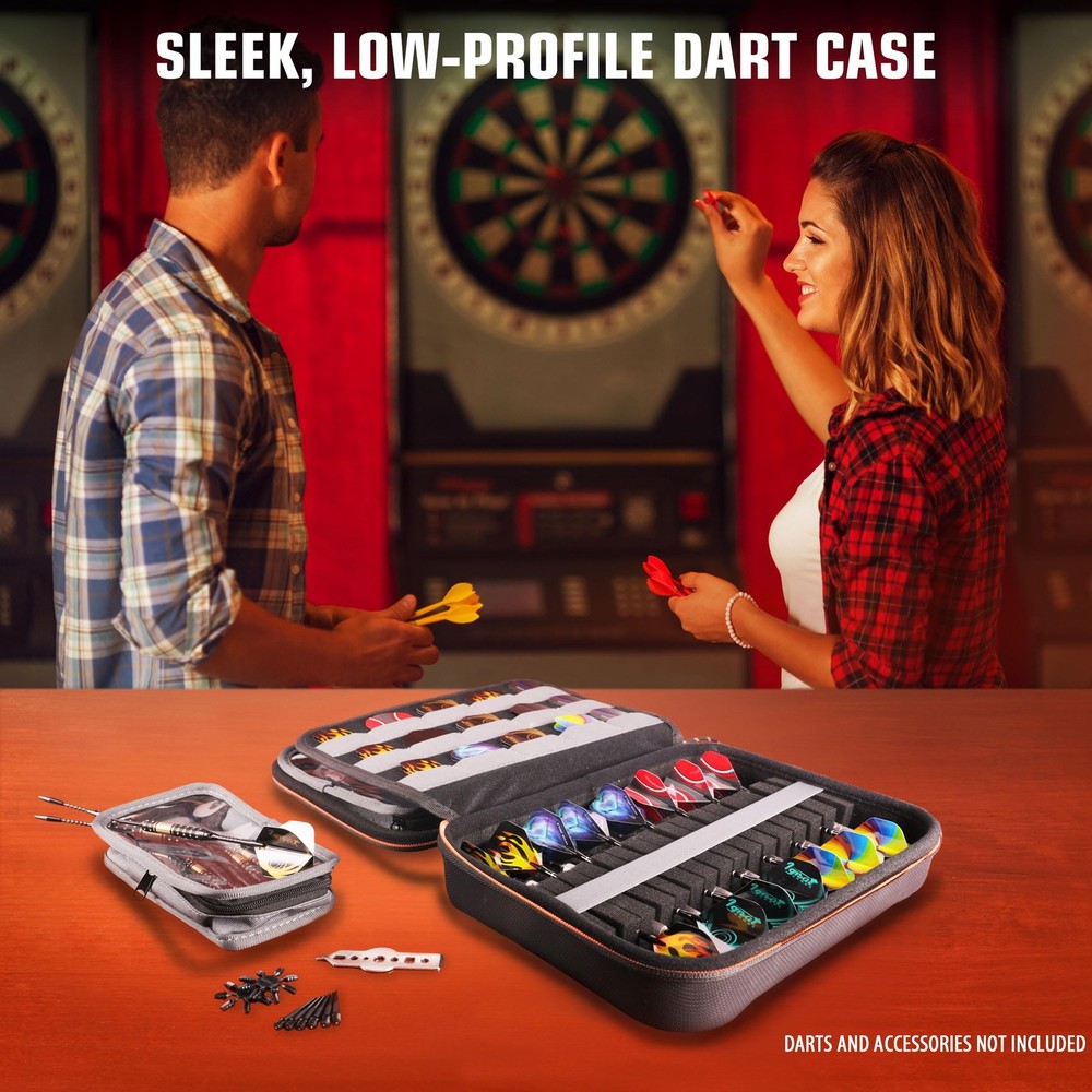 XL Semi Hard Shell Dart Case Storage Protective for 15 Piece Dart Set, Tips,...