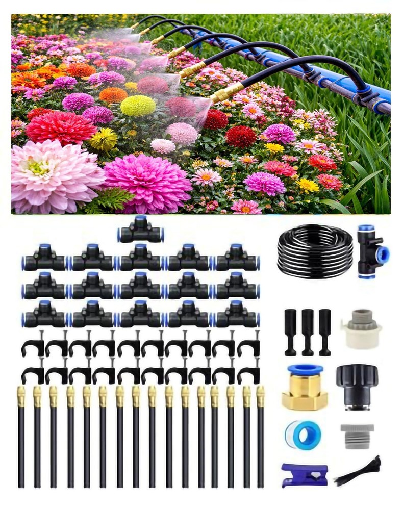 Drip Irrigation System,Automatic Garden Watering System, 360 Adjustable Mist ...