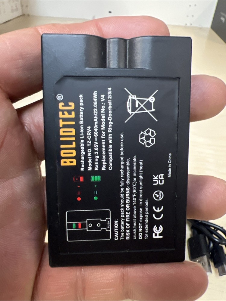 2-Pack Rechargeable Ring Battery Replacement | 6040mAh | 3.65V Lithium-Ion