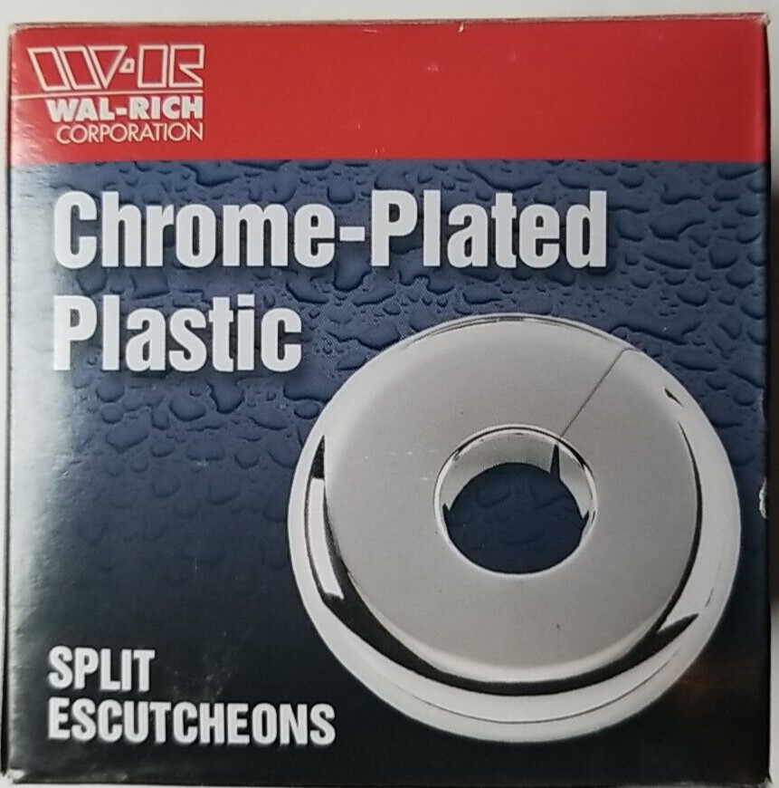 Wal-rich Chrome Plated Plastic Split Escutcheon - 2" COP