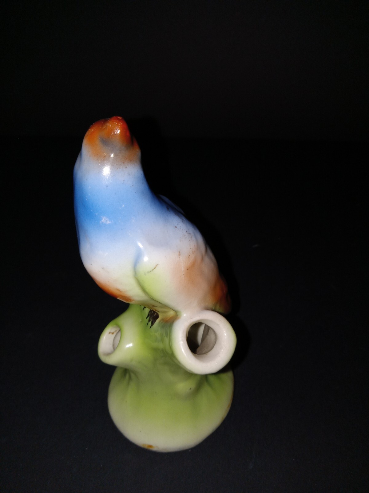 Czech Parrot Bud Vase Czechoslavakia Bird Vintage 5.5"