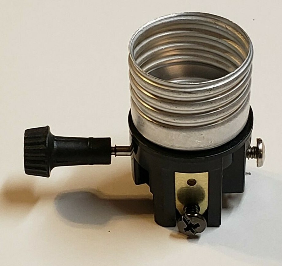 3 TERMINAL TURN KNOB INTERIOR LAMP SOCKET FOR WIRING BOTTOM LIGHT 30684J