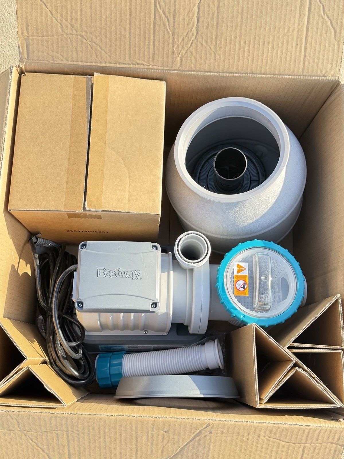 Used Bestway 58498e 1500Gallon Sand Filter PumpFor Above Ground Swimming