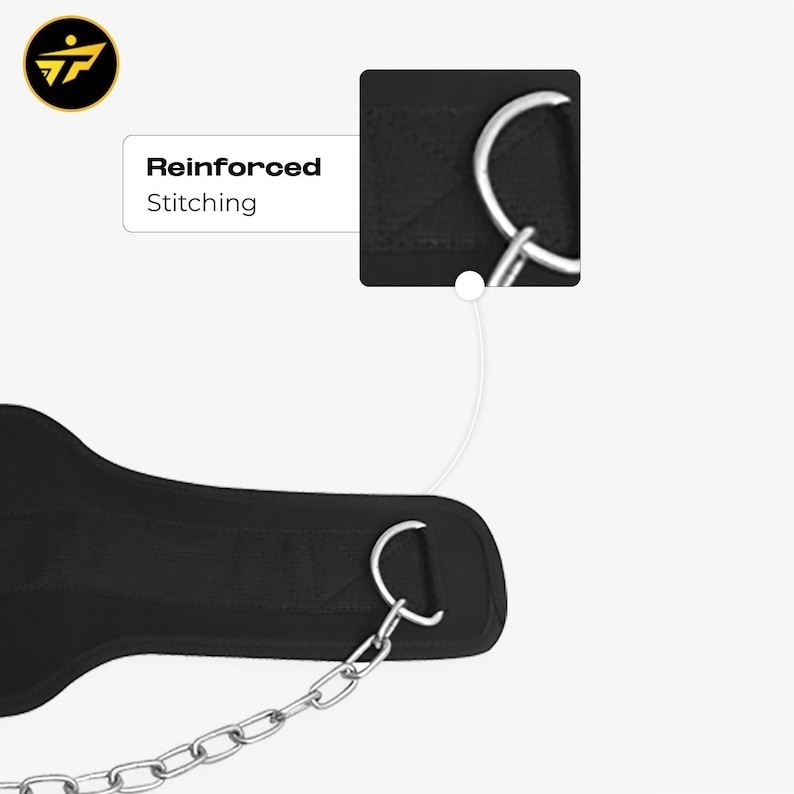 Weightlifting Dip Belt with Steel Chain – For Dips , Pull-Ups