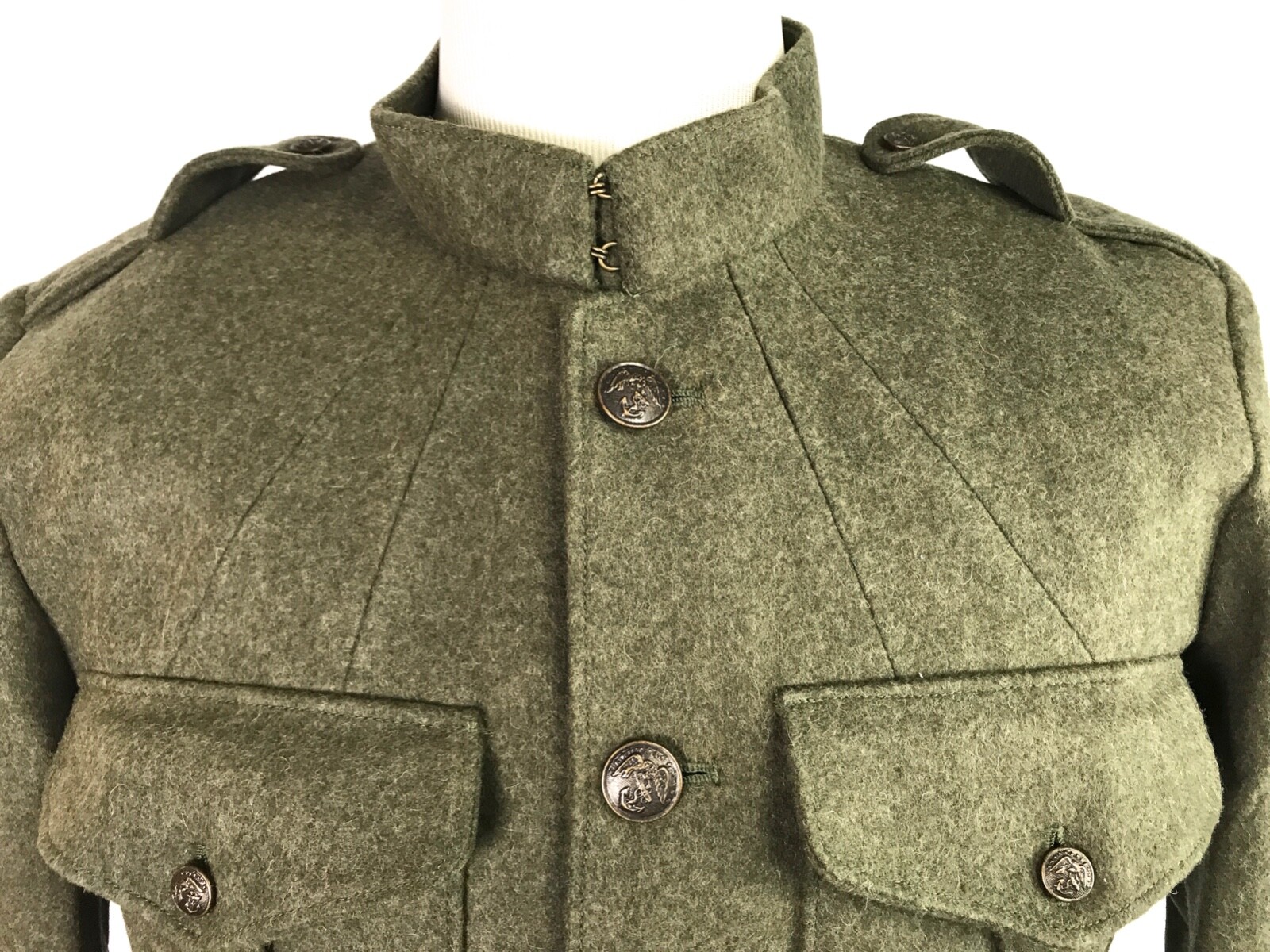 WWI US USMC MARINE P1917 WOOL COMBAT FIELD TUNIC- SIZE 3XLARGE 52R