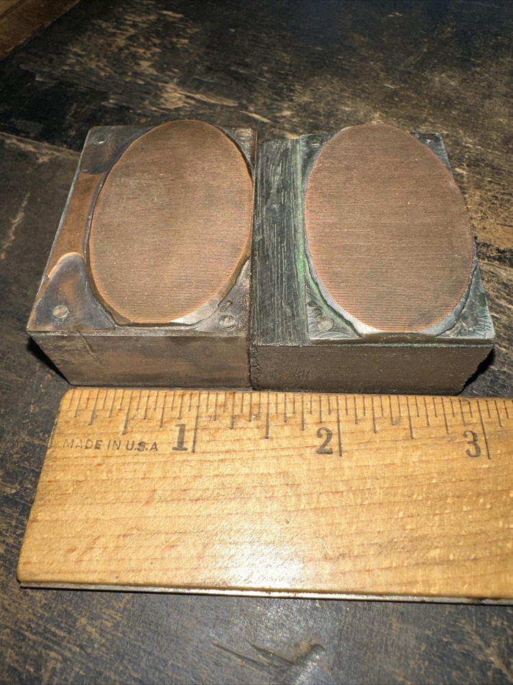 Print Blocks “ 2 Oval Copper Backgrounds “