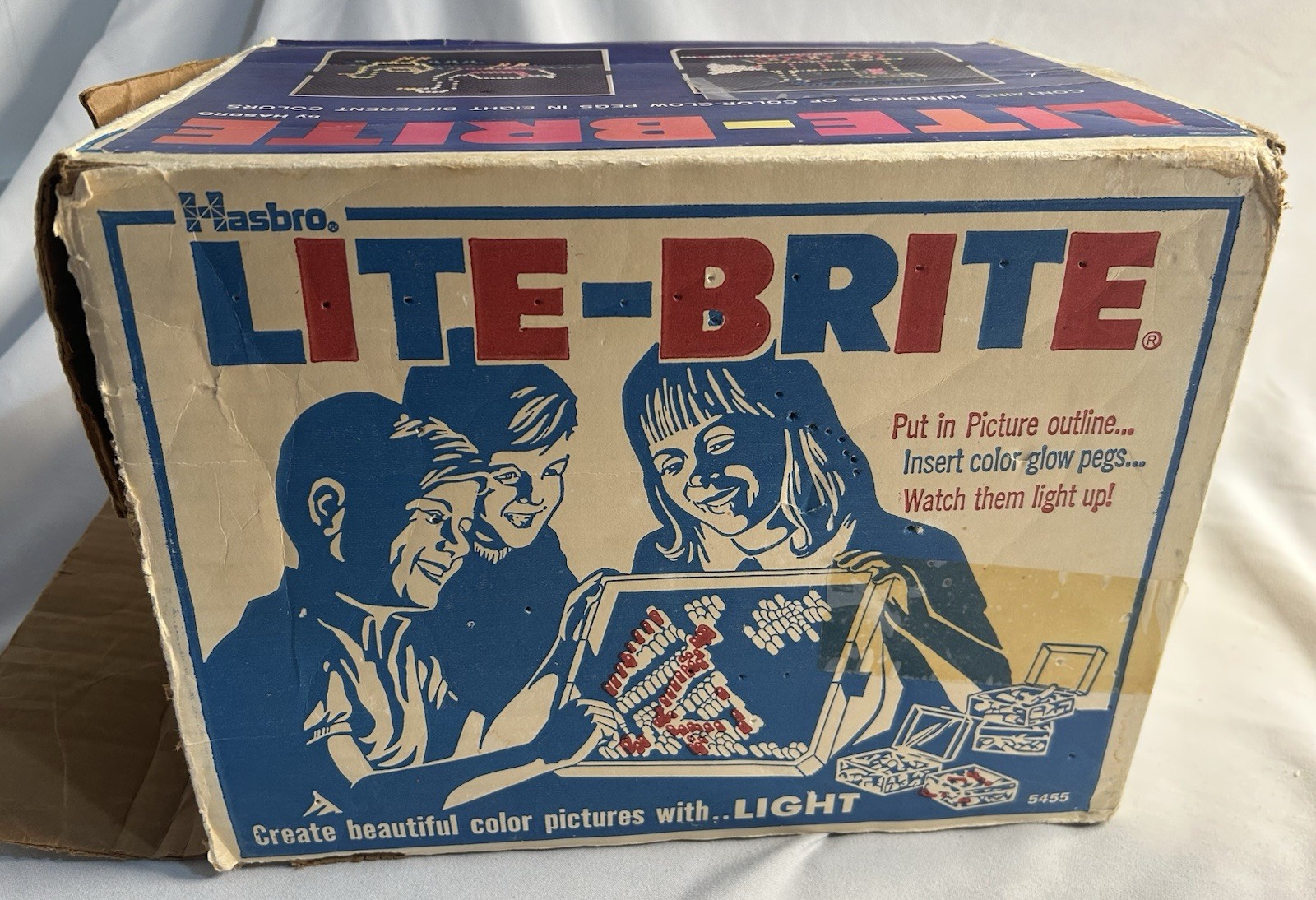 Vintage Lite-Brite Lot w/ Instructions, Accessory Kit, 575 Bulbs, Unused Sheets