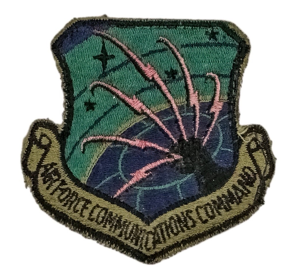 US Air Force Communications Command Shoulder Patch Subdued Sew On USAF