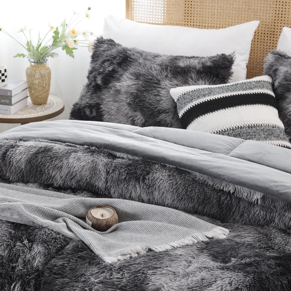 Luxury Fluffy Bedding Set - Soft Shaggy Queen