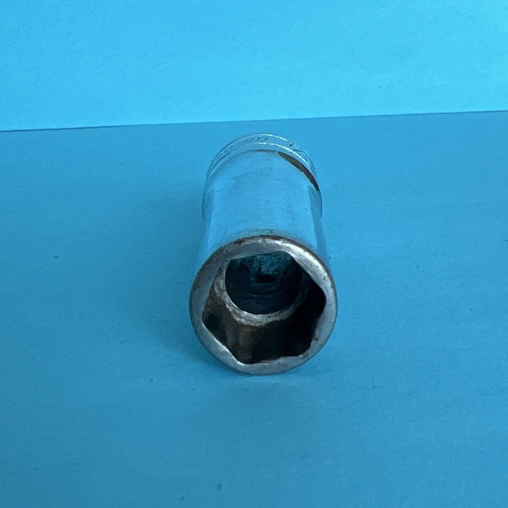 Snap-on SFS141 3/8" drive 7/16" 6-point deep chrome socket.