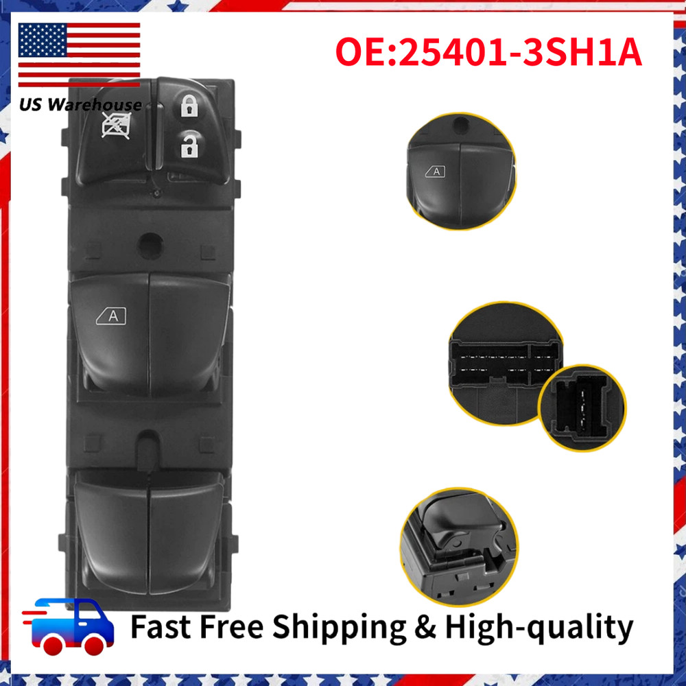 Left Driver Side For Nissan Altima 2013-2018 Power Window Master Control Switch