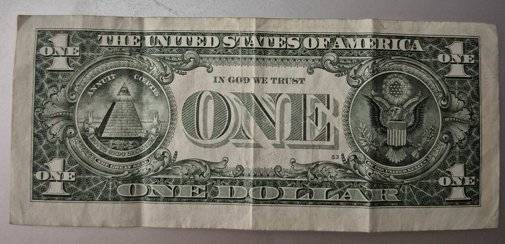 2017 Miscut Error Note # F38541249H Washington One Dollar Bill $1