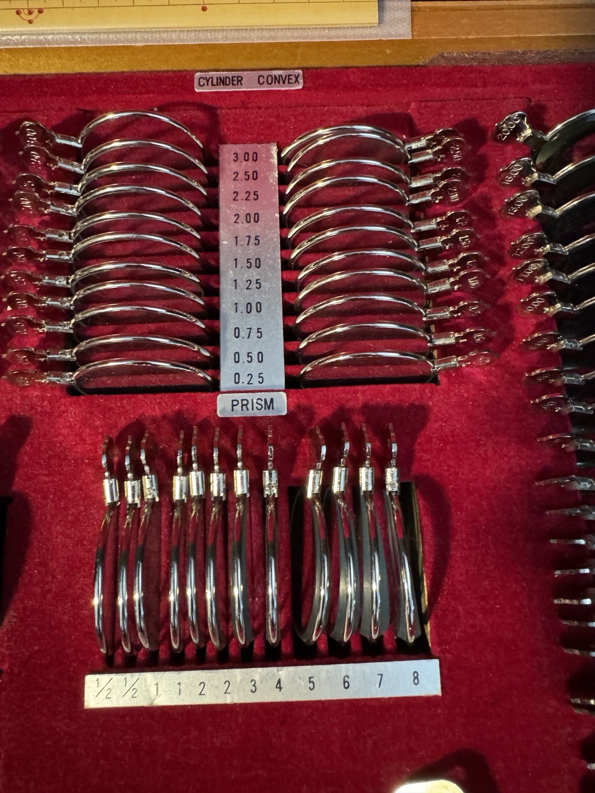 Vintage Optometrist Eye Doctor Trial Lens & Fitting Kit In Locking Case