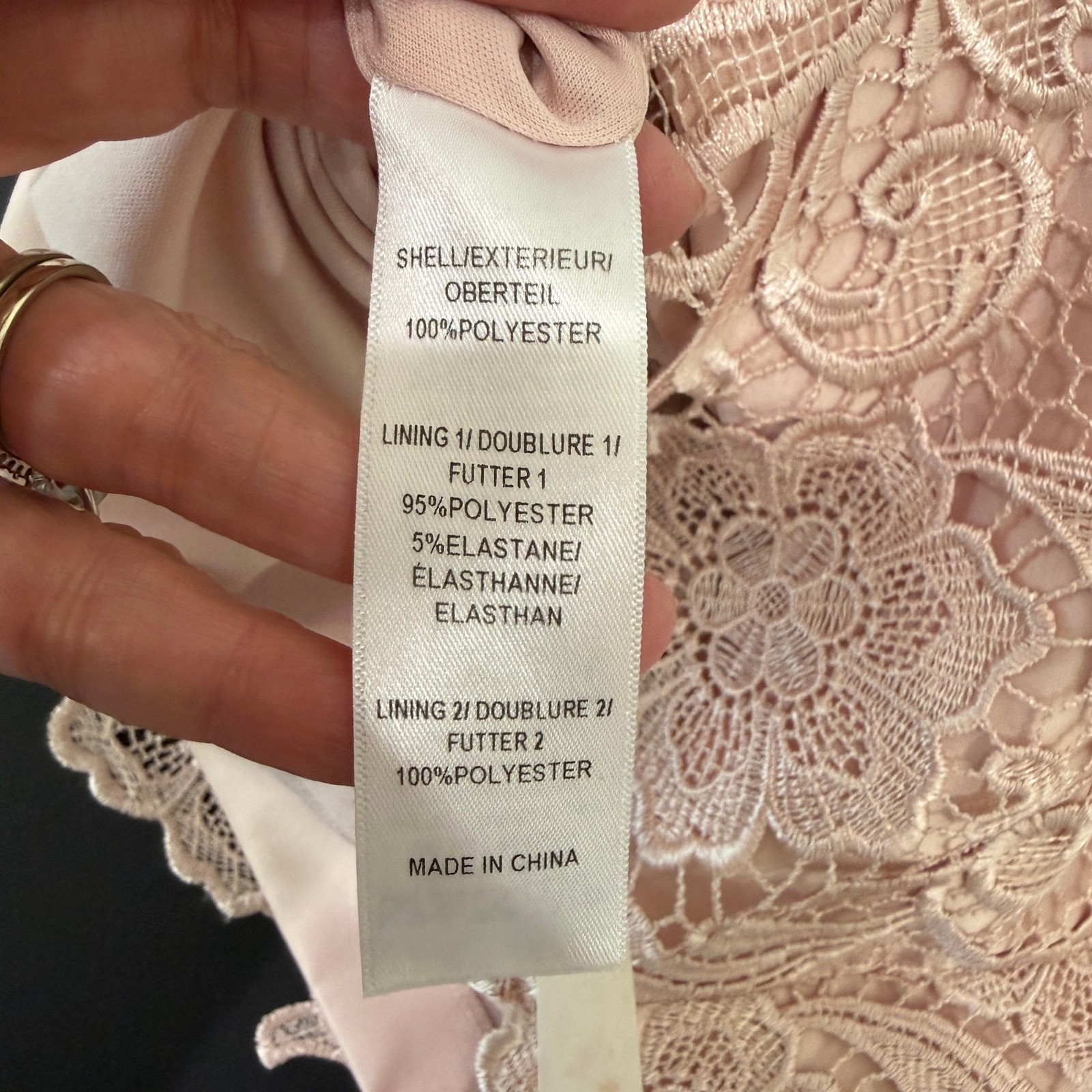 Adrianna Papell 2 Lace Cap Sleeve Illusion Sheath Dress Knee Length Scallop Hem