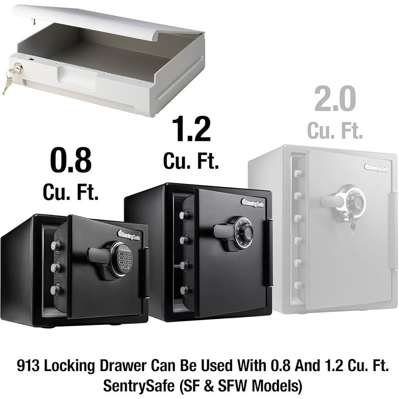 Locking Drawer Organizer Safe Key Storage Multi-Position Drawer Keyed Security
