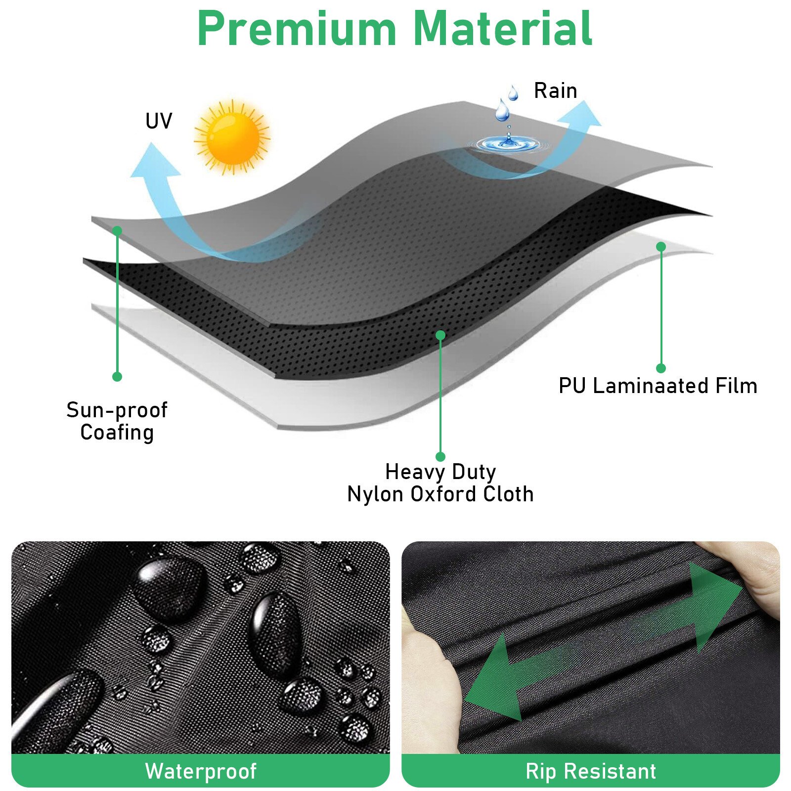 Waterproof Garden Patio Outdoor Furniture Chaise Lounge Chair Cover UV Resistant