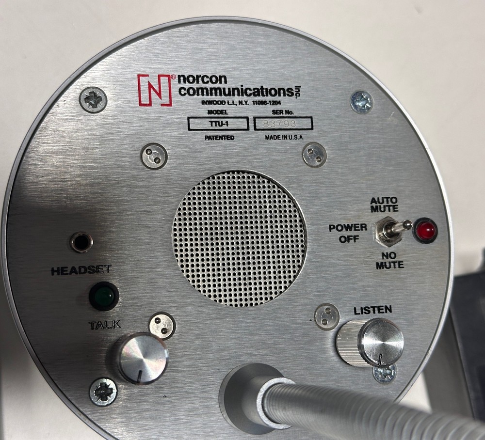 Norcon TTU-1 Talk Through 2-Way Intercom System - Fully Working Condition