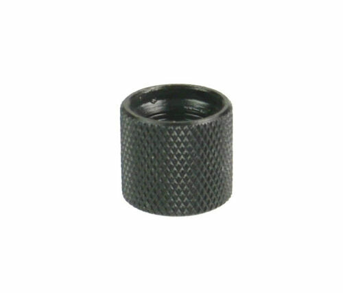 Black Steel 1/2-28 TPI Muzzle Protector Cap, Black Anodized