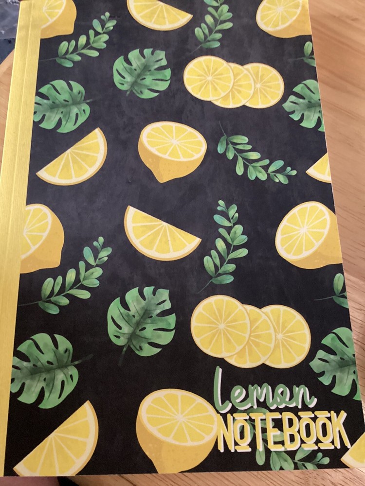 Lemon Notebook/ Journal Soft Cover, Lined Pages