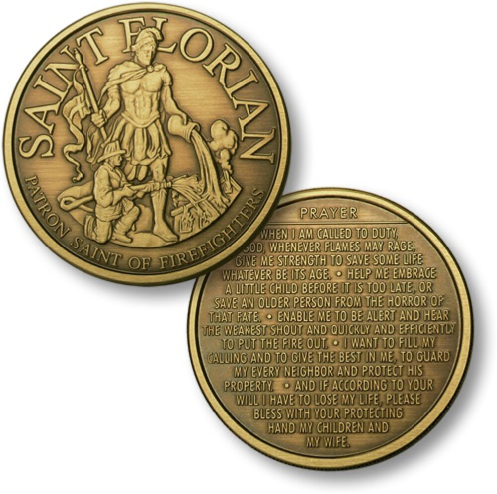 NEW Saint Florian Firefighter's Prayer Challenge Coin