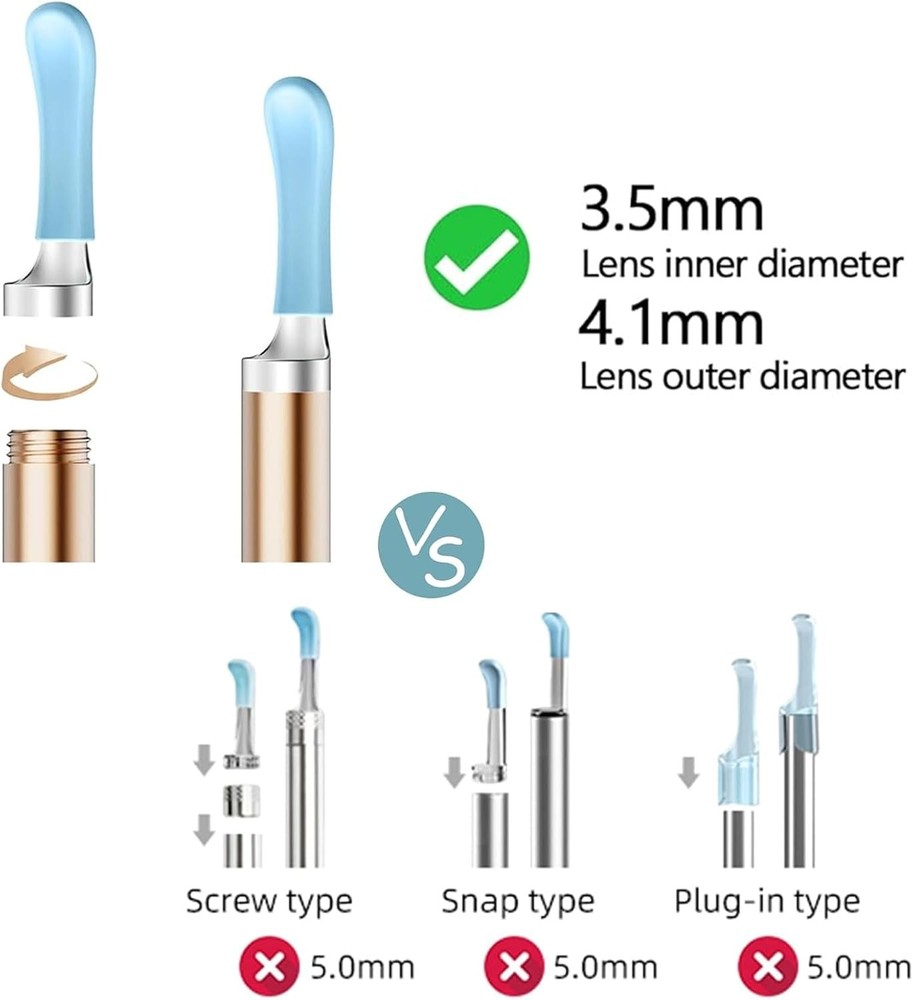 BEBIRD Original Ear Cleaner Replacement Tips, 8pcs Waterproof Silicone Ear...