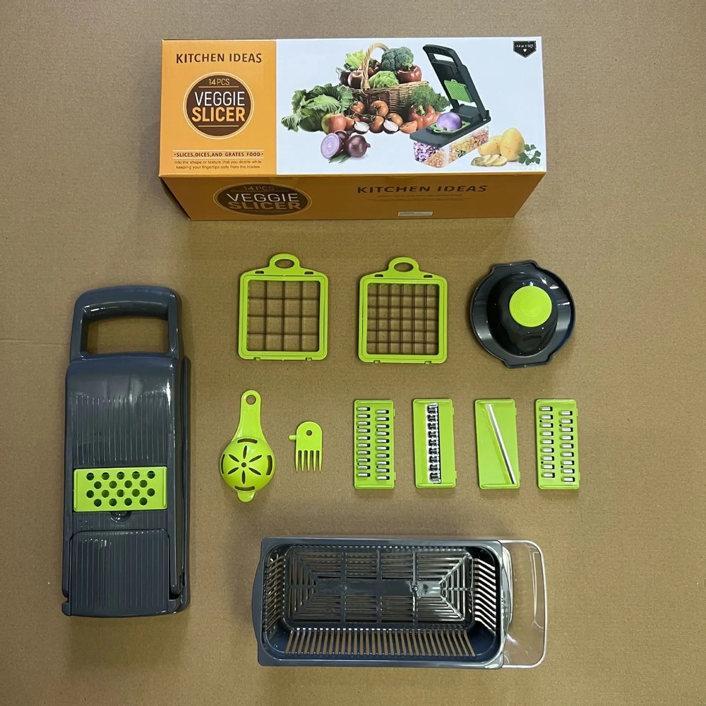 16-in-1 Mandoline Slicer – Avoid Injuries, Safe & Precise Kitchen Tool