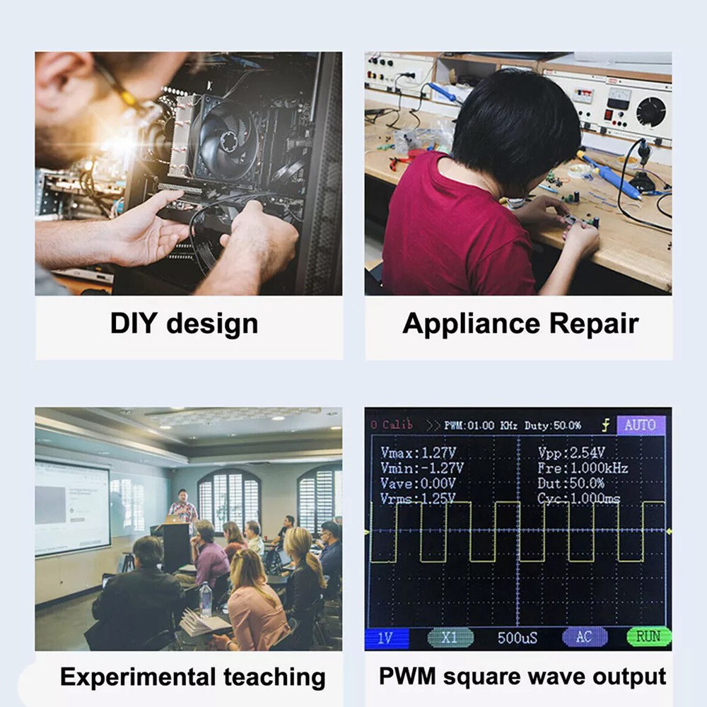 Mini Handheld Small Portable Oscilloscope Multimeter Simple Digital Diy Kit